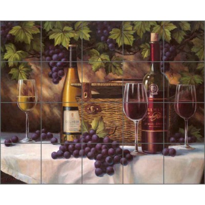 Wine Grape Art Tile Backsplash Chiu Ceramic Mural EC-TC009   113098921664